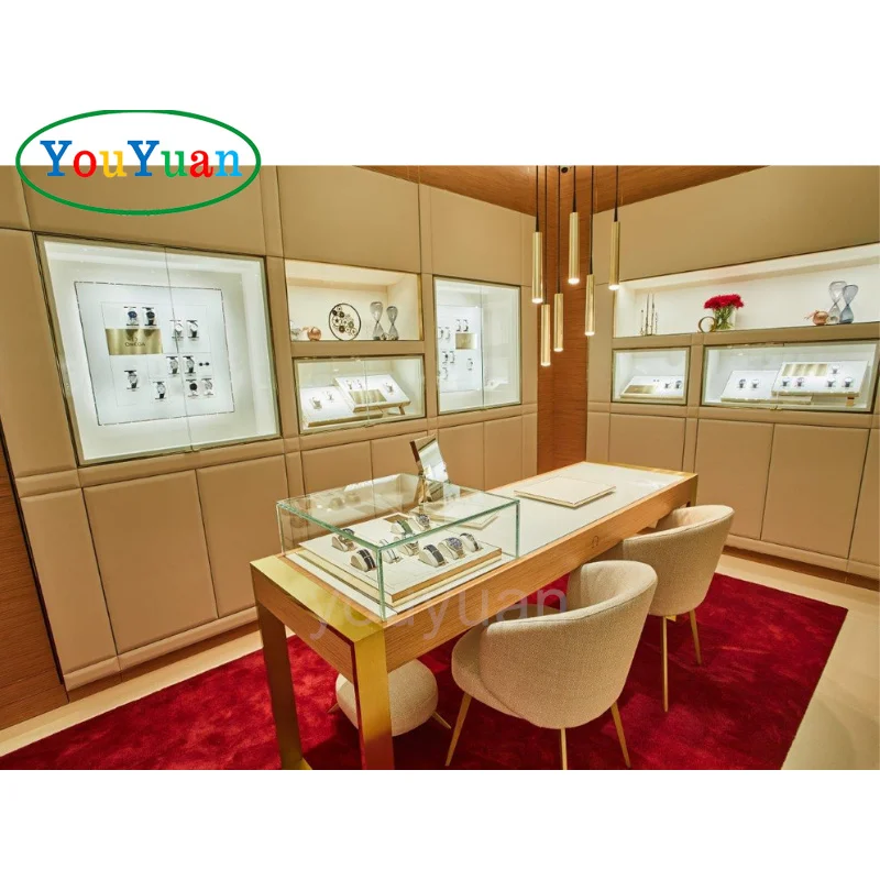 (customized)Jewelry showcase jewelry store furniture glass jewelry showcase display cabinet with led lights