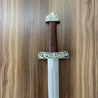 WW Medieval Cosplay Western Knight Sword Red Guardian Chevalier's Sword Prop Role Cos Protector Knife Sword PU Weapon Model Toy