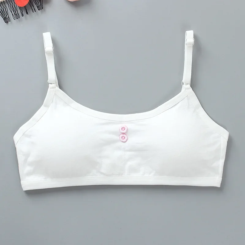 Cotton Girls Training Bra Free Size Adolescente Girl's Sport Bras Teen Girl Underwear Push Up Teens Bras With Chest Pad