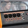 LEUS BOS4/6 채널 99 DSP 효과 오디오 믹서 레코드 PC 48V 팬텀 전원 USB 사운드 믹서 Bluetooth DJ 콘솔 Karao 믹싱 3
