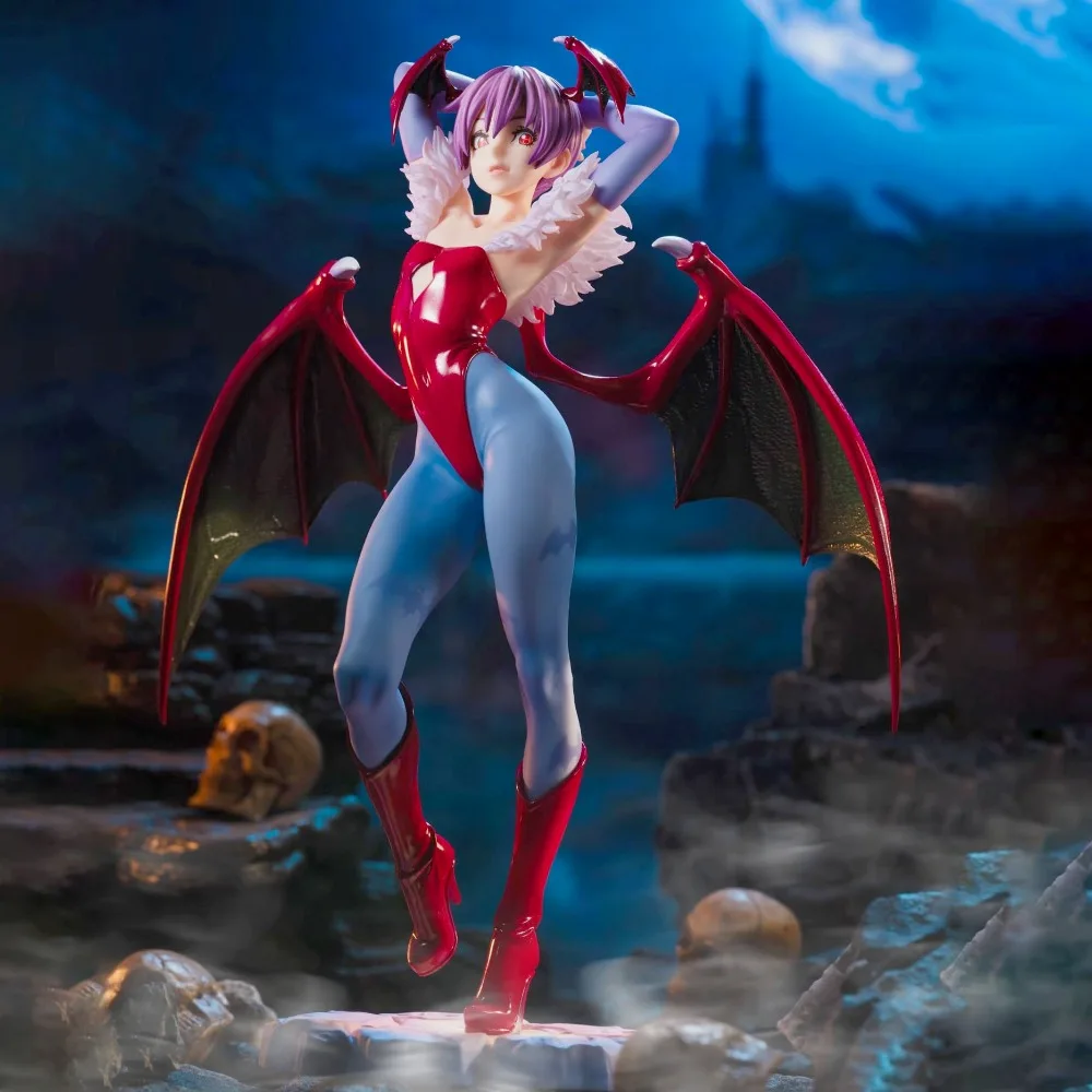 7.87in/20cm Anime Vampire Figure Lilith Action Figures Pvc Statue Desktop Ornamen Collection Model Toys Gifts