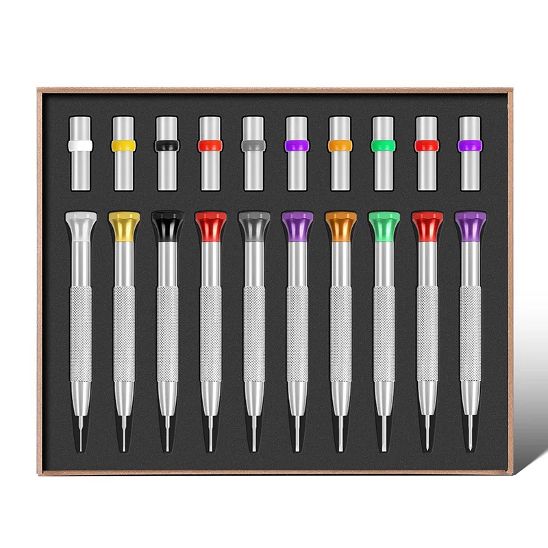 10pcs Watch Screwdriver Set Watchmakers Ergonomic All Steel Screwdrivers Watch Repair Tool Kit