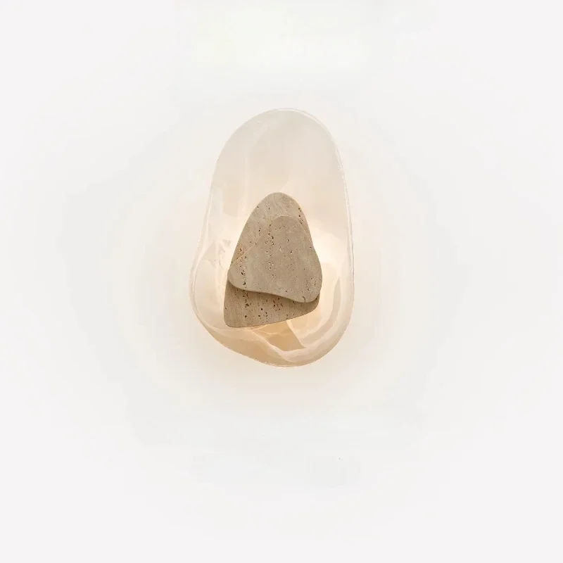 Modern Stone Travertine Wall Wall Lamp LED Indoor Home Decor Atmosphere Sconce for Bedroom Stairs