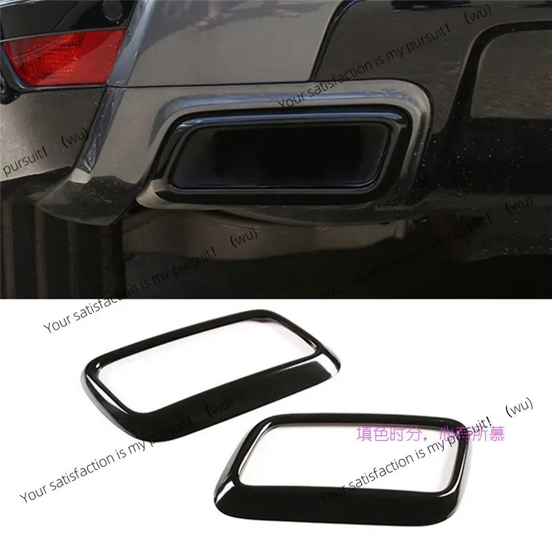 For Land Rover Range Rover Sport 2018-2022 Exhaust Tail Pipe Cover Trim Single Frame Parts Gloss Black M63K-Car Tail Throat Trim