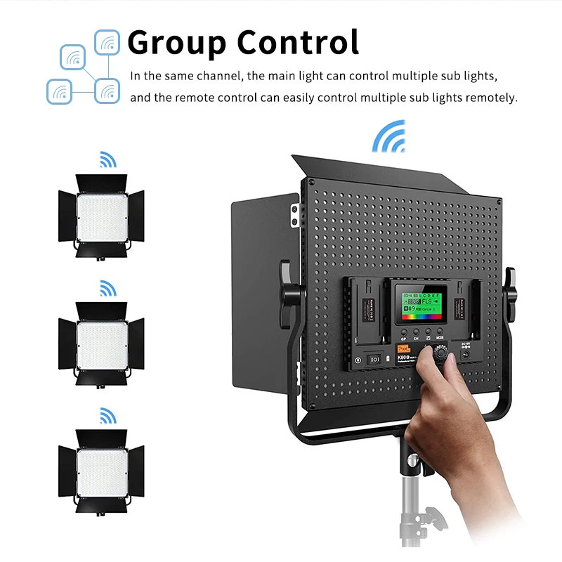 Imagem -03 - Pixel K80 Rgb Led Photo Studio Light com Controle de Aplicativos Luz do Painel de Vídeo para Estúdio Jogos Streaming Youtube Filme Gravação