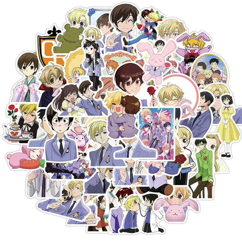 50/30/10 unidades ‌ Haruhi Fujioka ‌ Tamaki Suou ‌ Kyoya Ootori Popular Anime Adesivos Periféricos Bagagem Laptop Adesivos À Prova D 'Água