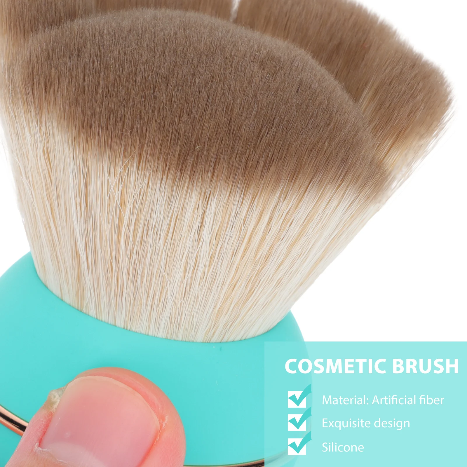 

1Pcs Portable Powder Brush Makeup Tool Durable Brush for Blush Shading Facial Contouring Natural Finish
