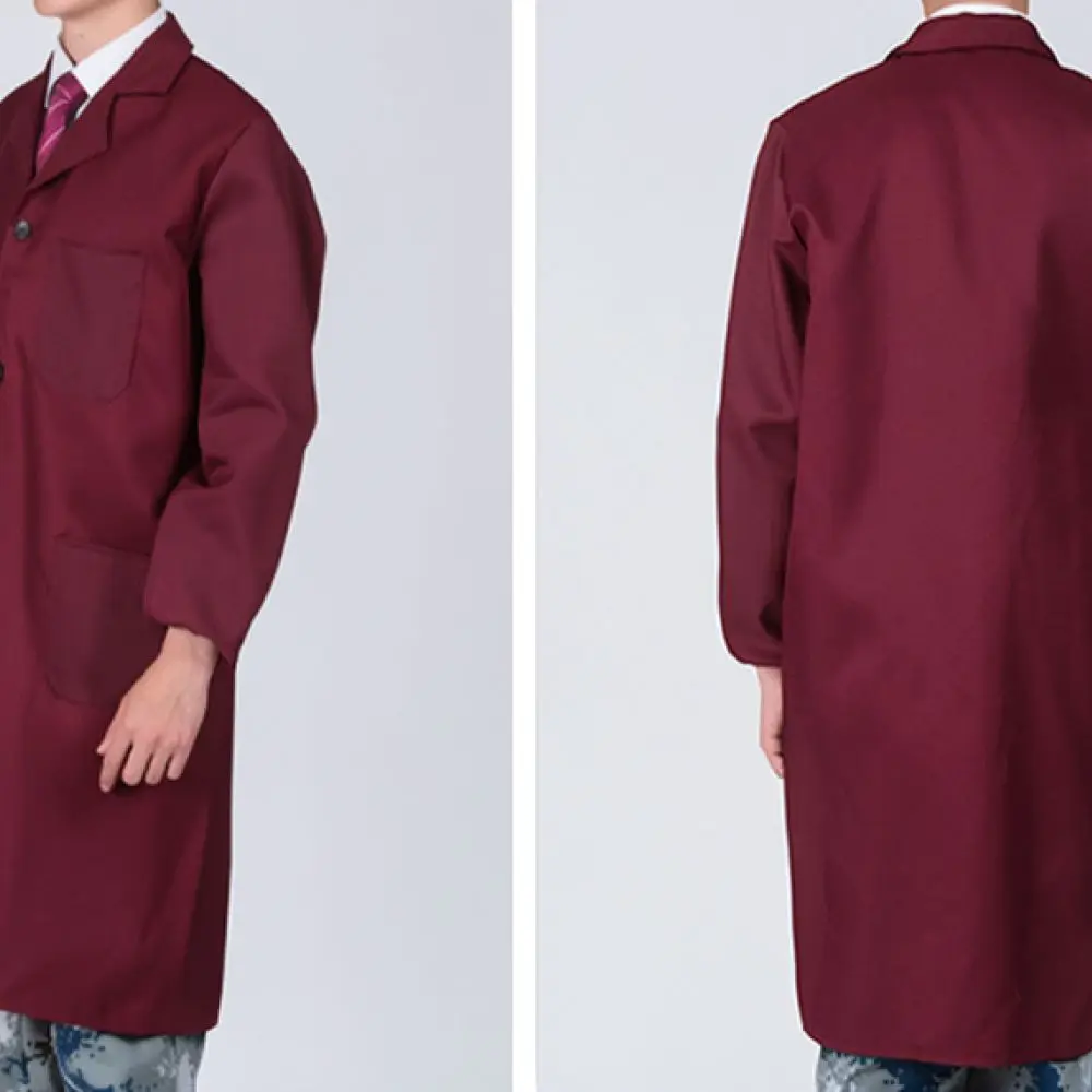 Durable Industrial Work Jacket Long Sleeve Protective Uniform For Factory Workshop Warehouse Maintenance Anti Dust Smock Apparel
