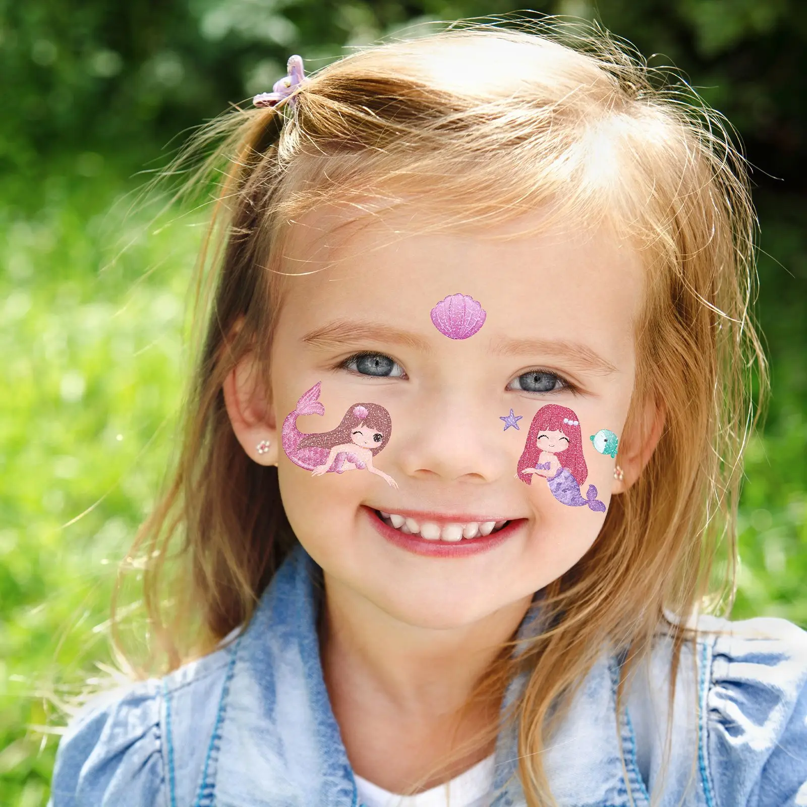 Fake Tattoo Stickers Cartoon One-time Temporary Tattoo Children DIY Art Cartoon Fruit Mermaid Unicorn Marine Animals