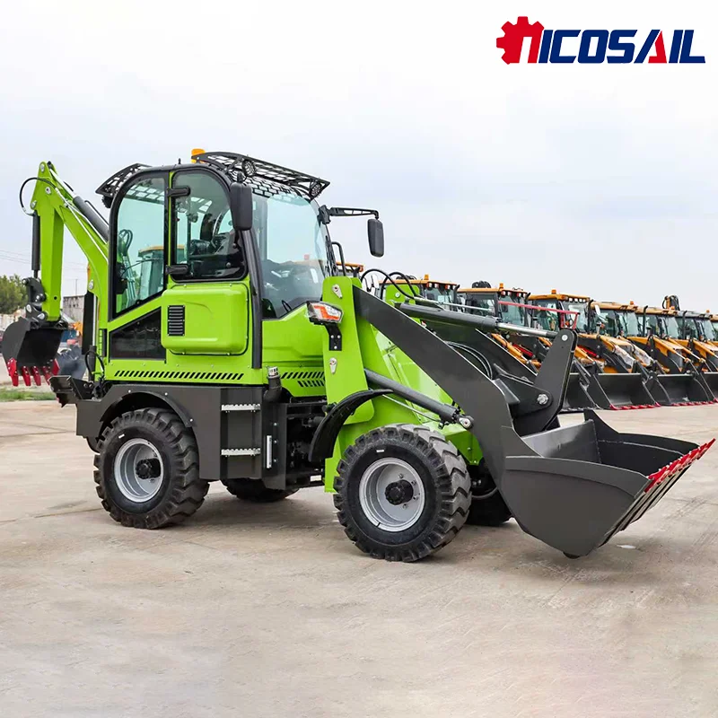 

Multifunctional Backhoe Loader with Auger, Gripper, Forks for Agriculture, Landscaping, and Construction