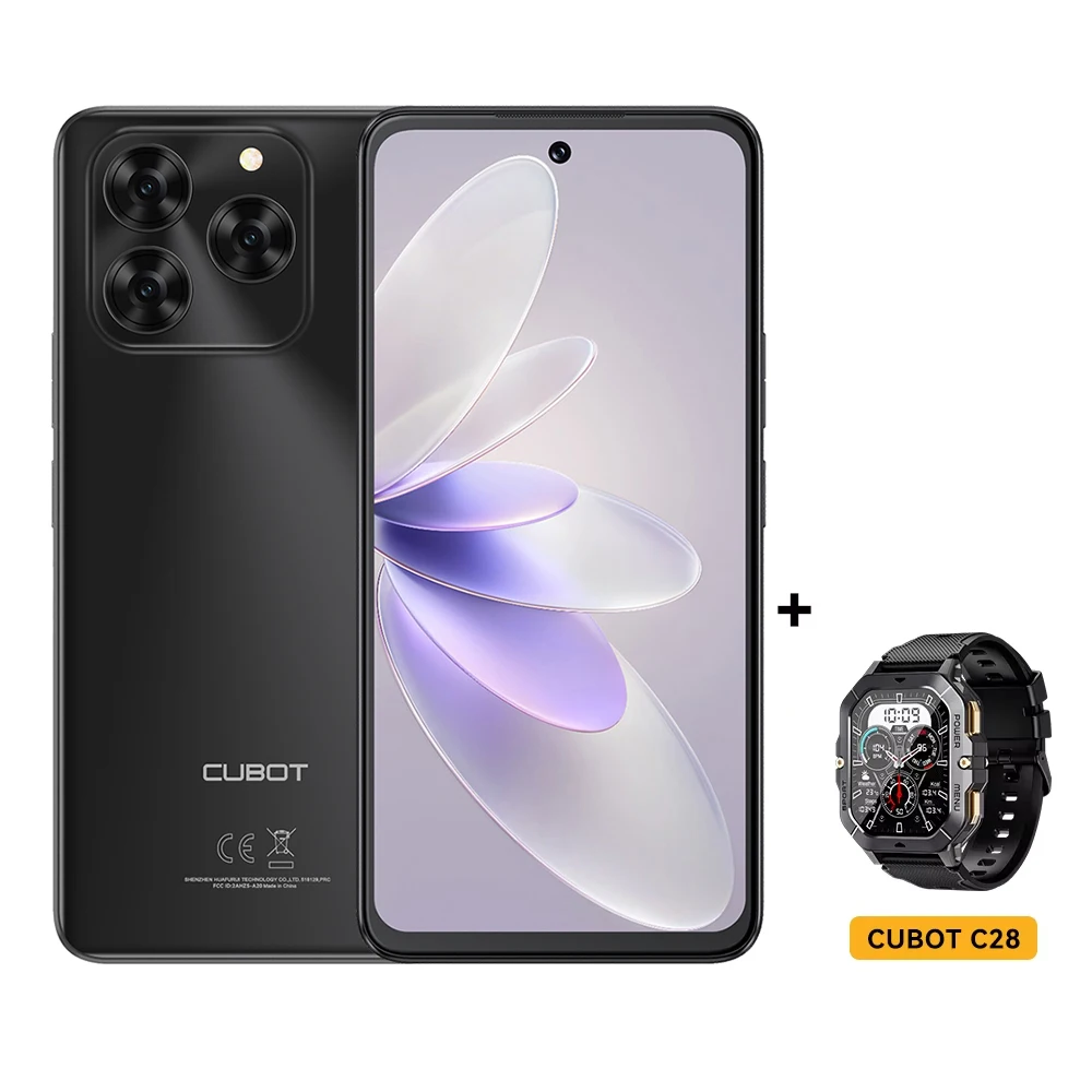 Cubot Note 60-smartphone, Android 15, 7,2-inch 120 Hz-scherm, Octa-core, 16 GB (6 + 10 GB) RAM 128 GB ROM, 48 MP camera, 7000 mAh batterij - afbeelding 1