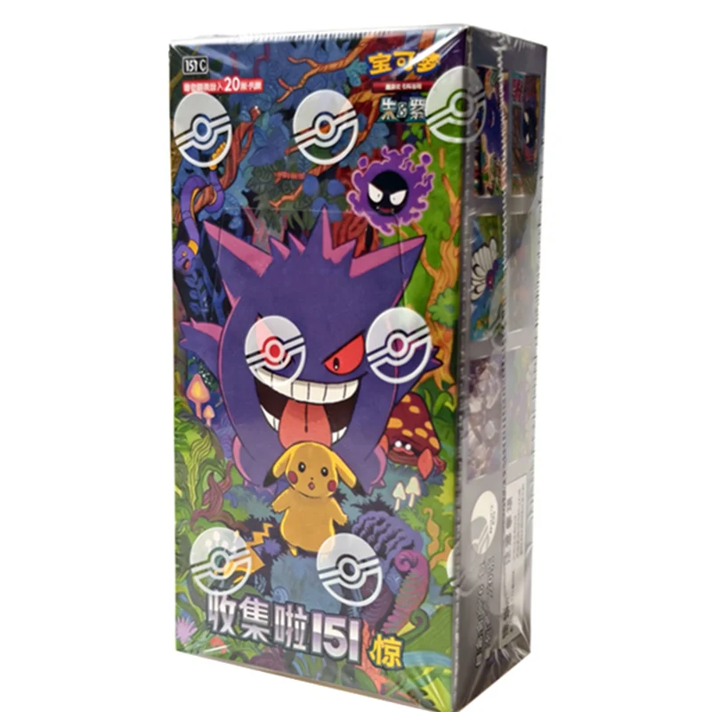 כרטיסי פוקימון PTCG מקוריים: 151 Collection Vol.3 חבילת בוסטרים סינית מסקרלט וויולט, כרטיס הפתעה של Eternities, מתנות צעצוע