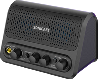 SONICAKE Dual 5W Guitar Combo Amplifier Speaker USB Chargeable Wireless Audio for electric acoustic guitar