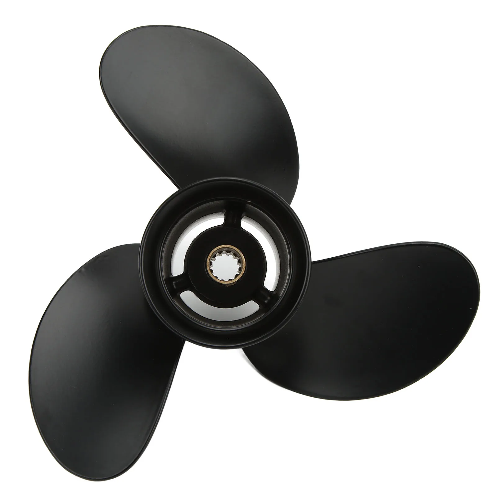 

8 1/2x8 1/2in Boats Outboard Propeller 3 Blades 12 Splines Aluminum Alloy 48‑897618A10 RH Replacement For 8‑9.8HP
