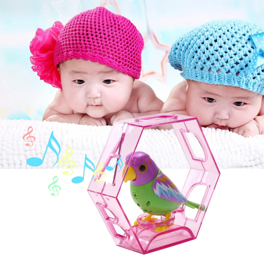 

Singing Bird Kids Toy Sound Voice Control Electric Bird Pet Toy Electric Simulation Induction Bird Cage Birdcage Pet Toy