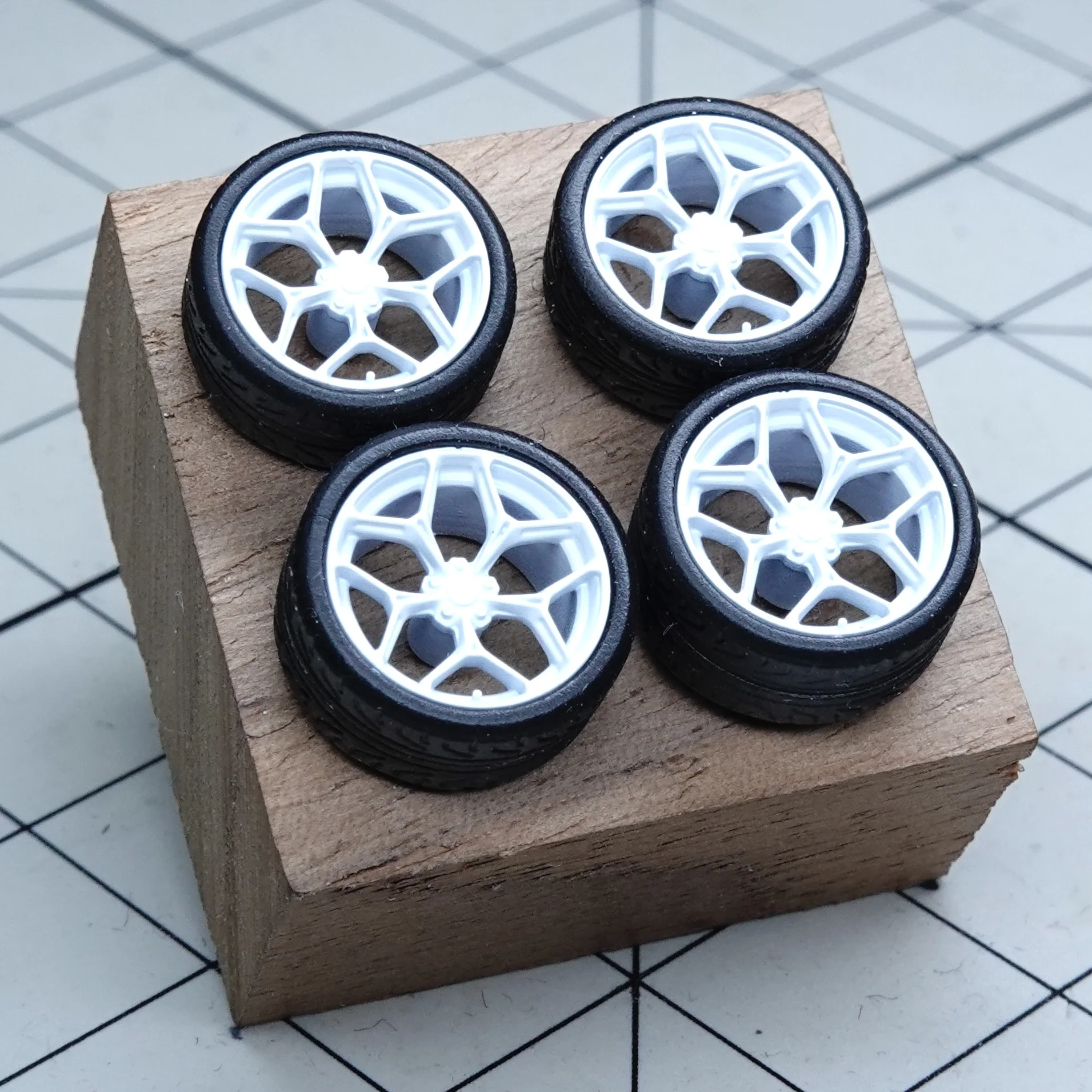 Rodas de escala PuffStudio_1/64 8.5/8.8mm Rodas de estilo original adequadas para acessórios de modificação de modelo de carro 1/64