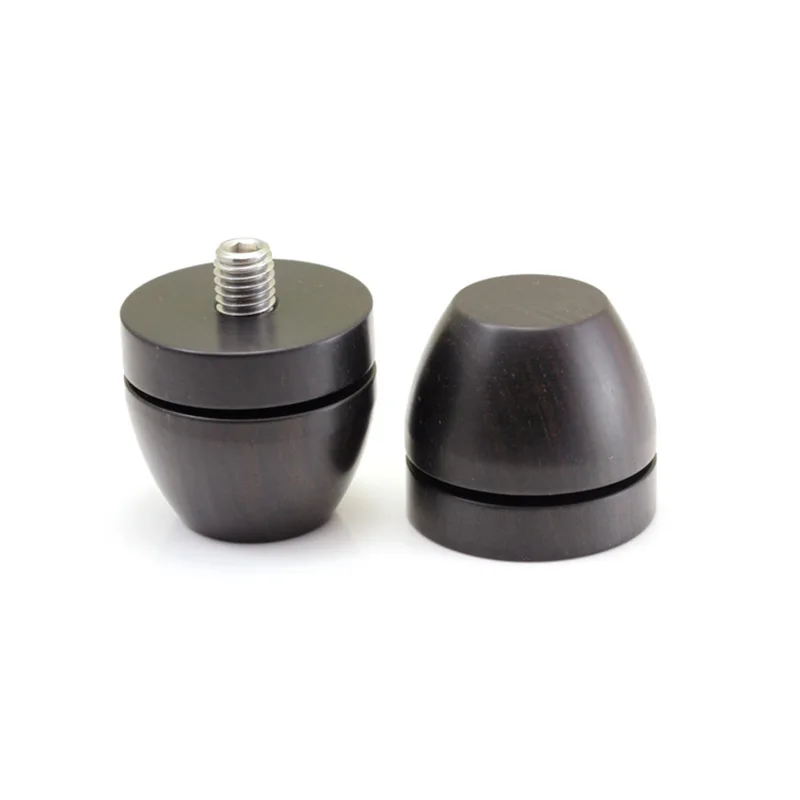 HIFI Audio Speakers Amplifier Chassis Ebony FE Ball Shock Absorber Foot Pad Feet Base Nail Spikes Stands With M8 Screw