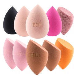 BEILI beauty makeup egg makeup sponge powder puff foundation concealer with box dry and wet dual-use soft facial makeup tool