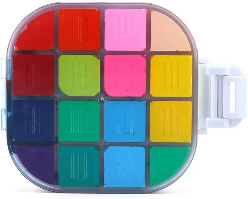 

1Pcs Plastic Paint Saver Box Painting Pigment Box 16 Grid Color Mixing Plate for Art Students Painting Container