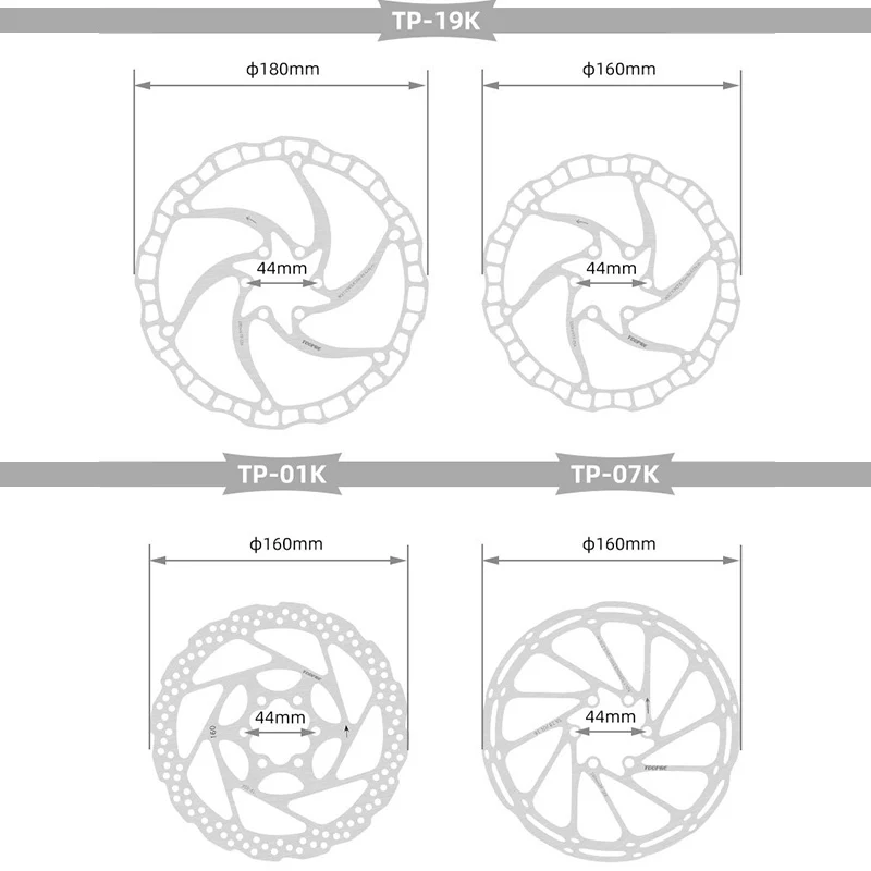 TOOPRE MTB Bike Disc Brake Pad 160/180/203mm Ultralight stainless steel Brake Disc Cassette brake disc with screws Bicycle Parts