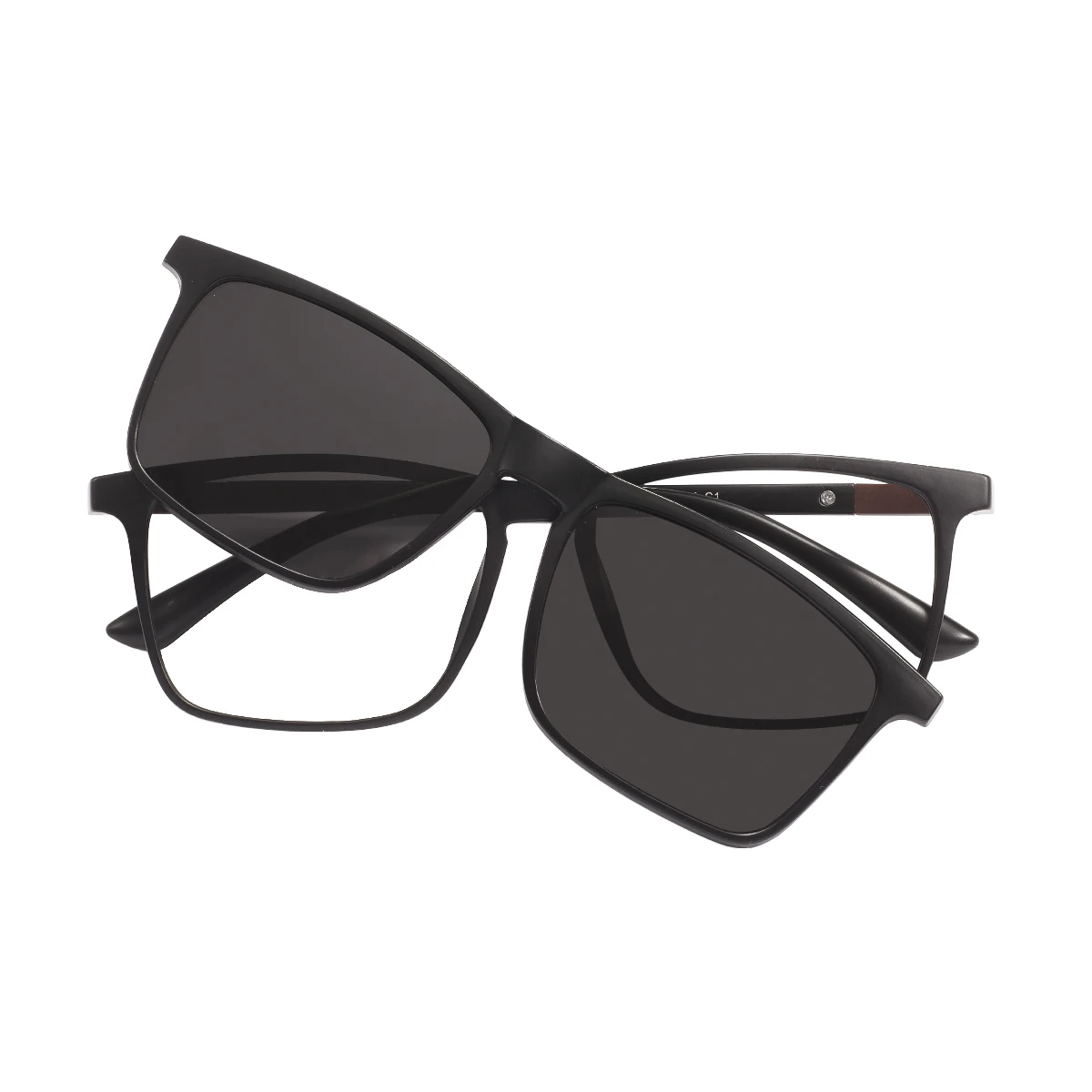 Square Polarized Sunglasses Men Women Mangetic Clip On Prescription Eyewear Night Vision Driving Optical Magnet Clips Glasses