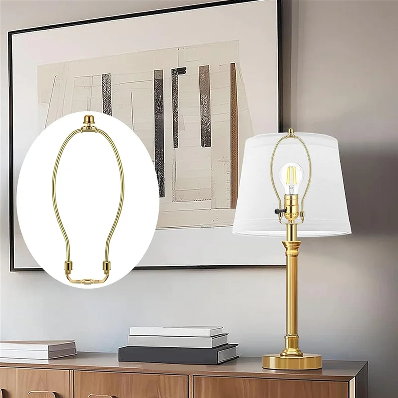 

ABUG-2 Pack Bulb Lamp Shade Keep Lamp Shade Hardware In Place Spring Clip Includes Finial And Lampshade Levellers For Replacemen