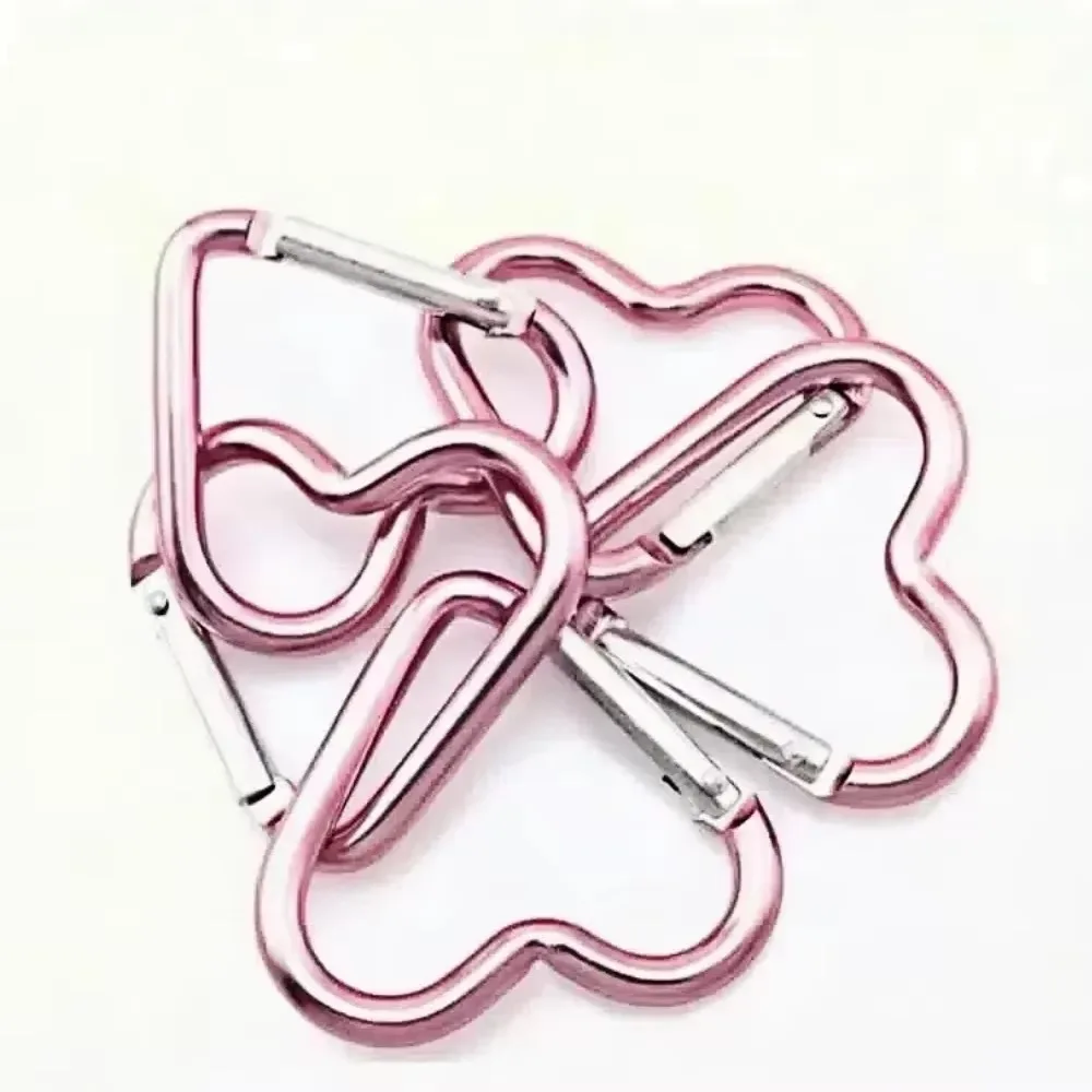 Heart Shaped Metal Carabiner Keychain Carabiner Outdoor Climbing Camping Key Ring Buckle Multi Travel Kit Hook Hanging Keyring