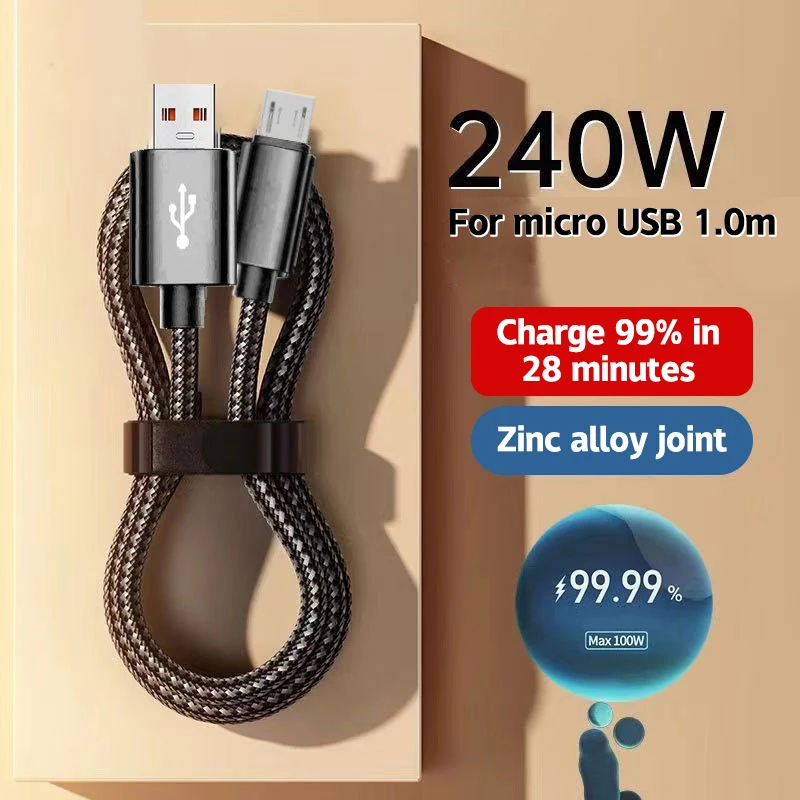 3 Meter Data Cable 240w 6A Fast Charging Data Cable Durable Multi-mobile Phone Compatible For Huawei Xiaomi Oppo Iphone