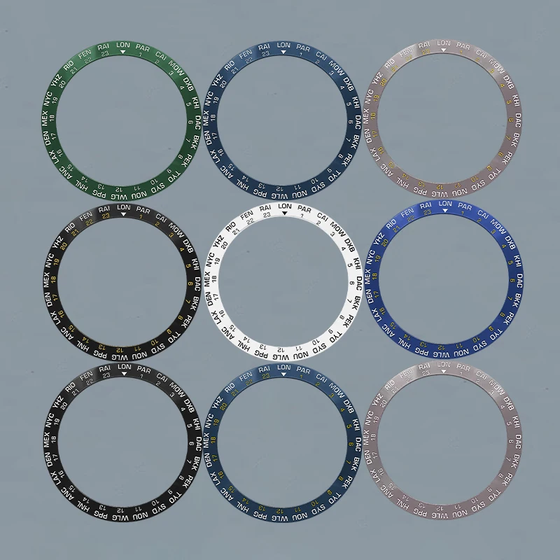 

38mm Curved Ceramic/Aluminum Bezel GMT and Diving Watch Inserts Fits SKX007 SKX009 SUB Case For 40mm Men Watch Replace Case Ring