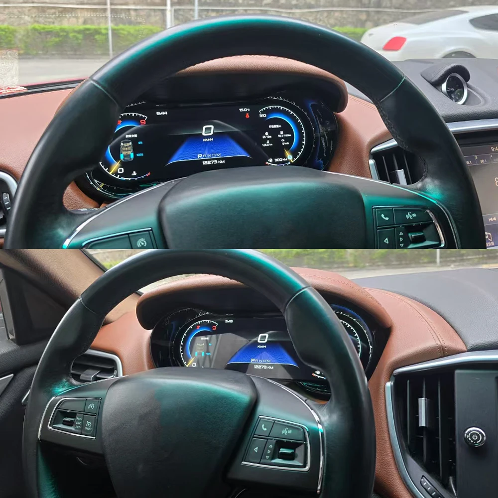 

12,3-дюймовый автомобильный цифровой кластер кабины для Maserati Ghibli 2014-2019, автоматический спидометр, виртуальная система Linux, ЖК-дисплей, приборная панель, головное устройство