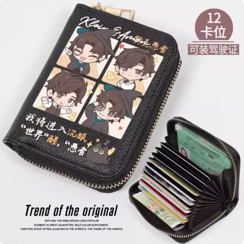 Anime Lord of Mysteries Klein Moretti Zipper Wallet Women Fold Bag Multi Card Coin Pocket Holder Fashion Wallet Gift