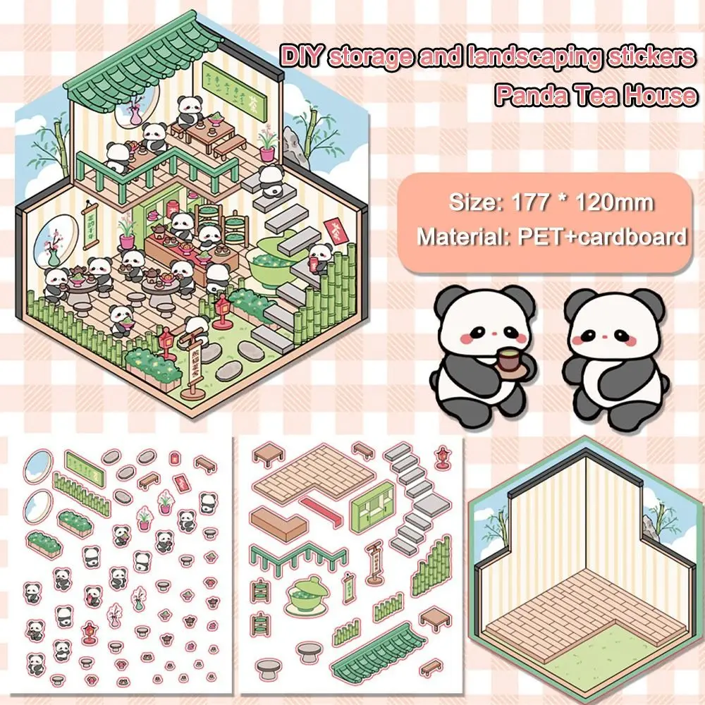 Adesivi paesaggistici 3D cartoni animati Cute Princess Capibara Adesivi paesaggistici in miniatura antistress Adesivo scena cabina tascabile fai da te