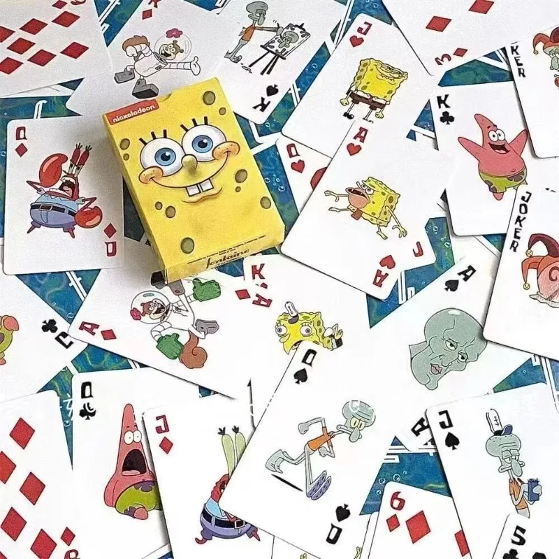 SpongeBob SquarePants Playing Cards Family Funny Entertainment Board Game Props Cartoon Creative Magic Tools Party Game Gifts