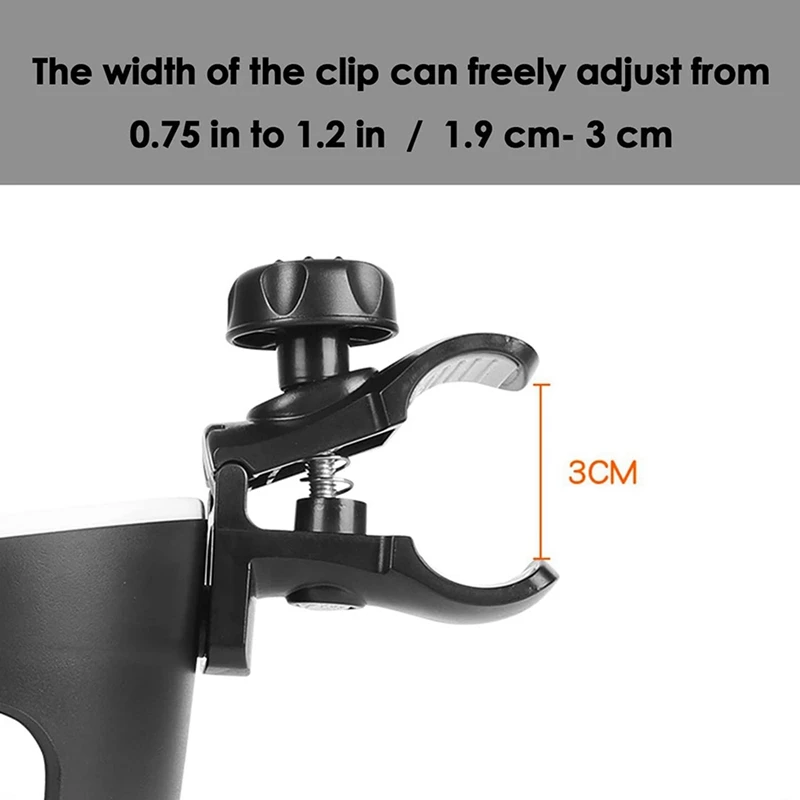 Boat Rail Cup Holder Universal Drinks Holders 360 Degree Rotation Adjustable Clamp Boat Drink Holder,3Pcs