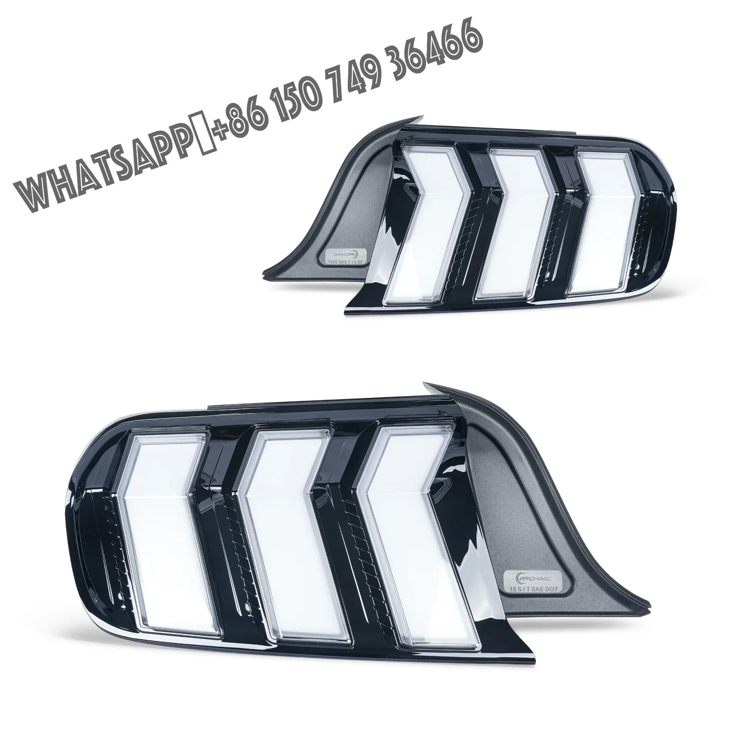 

Archaic Auto Lighting Rear Lamp Dynamic Sequence Turn Signal for Ford Shelby Mustang GT350 S550 2015-2023 Taillights Clear Lens