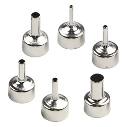 6pcs Universal Nozzle For 858 Series Heat Resistant Soldering Station Gun Nozzles Heat Resistant Stainless Steel Hot Air Station