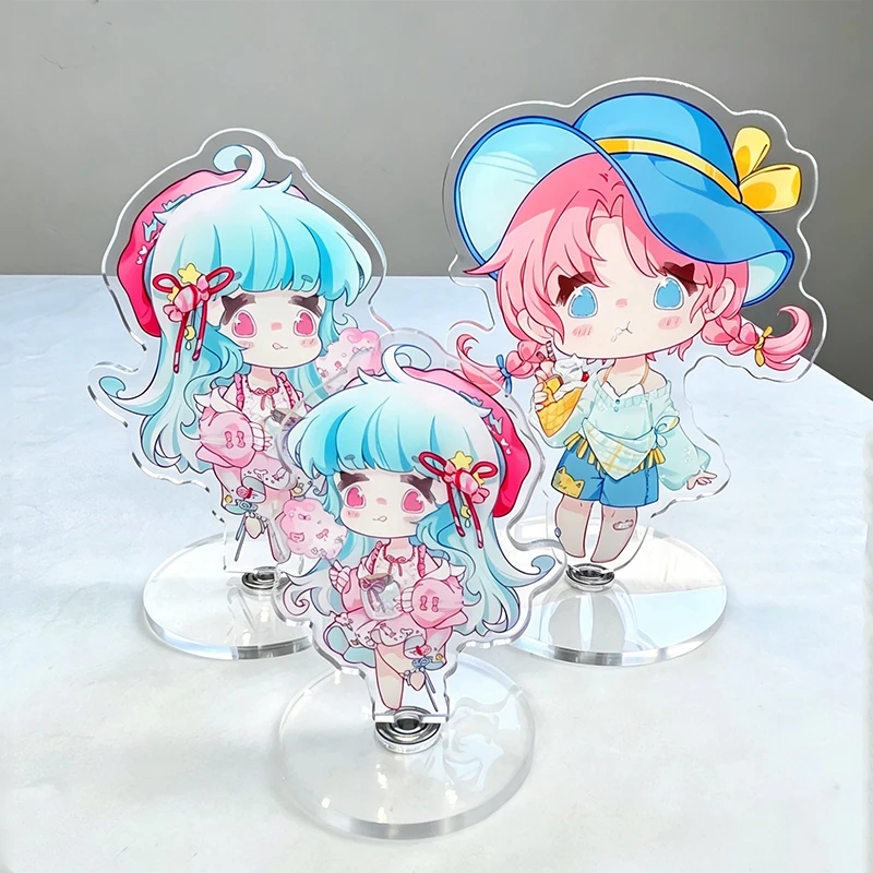 Custom Acrylic Rotating Stand Photo Custom Printing Holographic Keychain Custom Stand