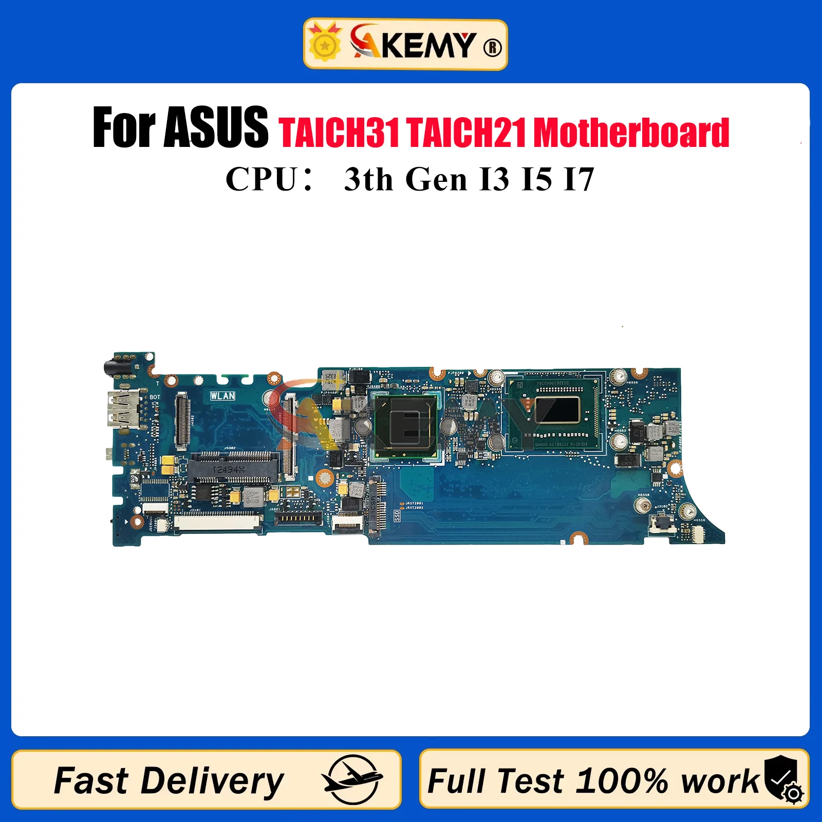 

TAICHI21 Laptop Motherboard For ASUS ZenBook TAICHI TAICH31 TAICH21 Notebook Mainboard With I3 I5 I7 CPU 100% tests OK fast ship