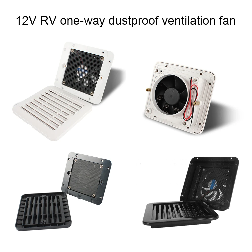 RV Ventilation Fan Dust-proof Air Vent High Fit Silent Ventilator Camper Exterior Repairing Shop Household Mute white