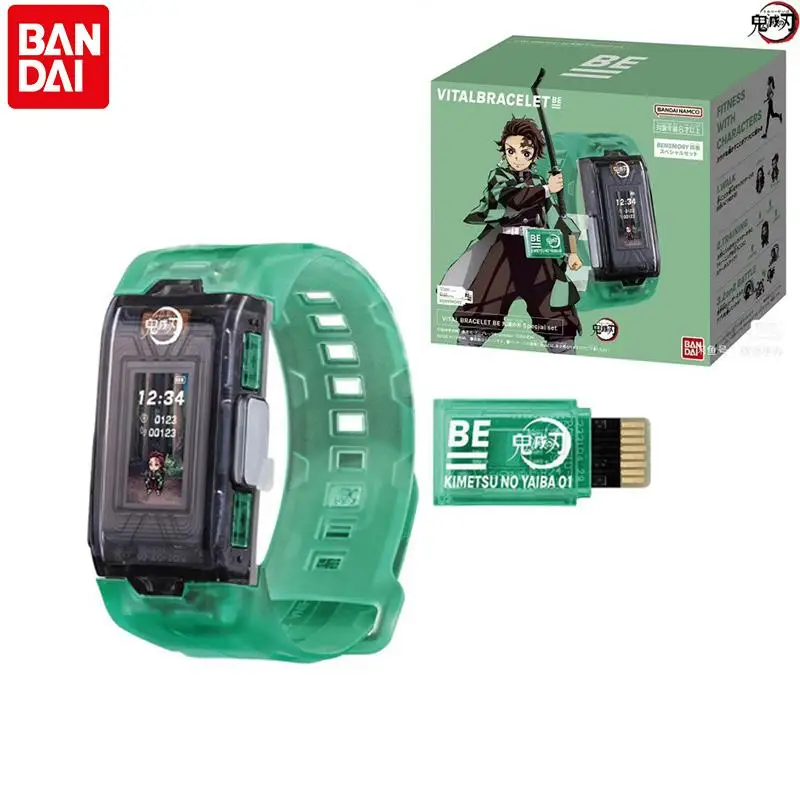 Original In Stock Bandai Demon Slayer Life Bracelet Vital Bracelet Be PB Special Set Tanjiro Kamado Fitness Gadget Toys