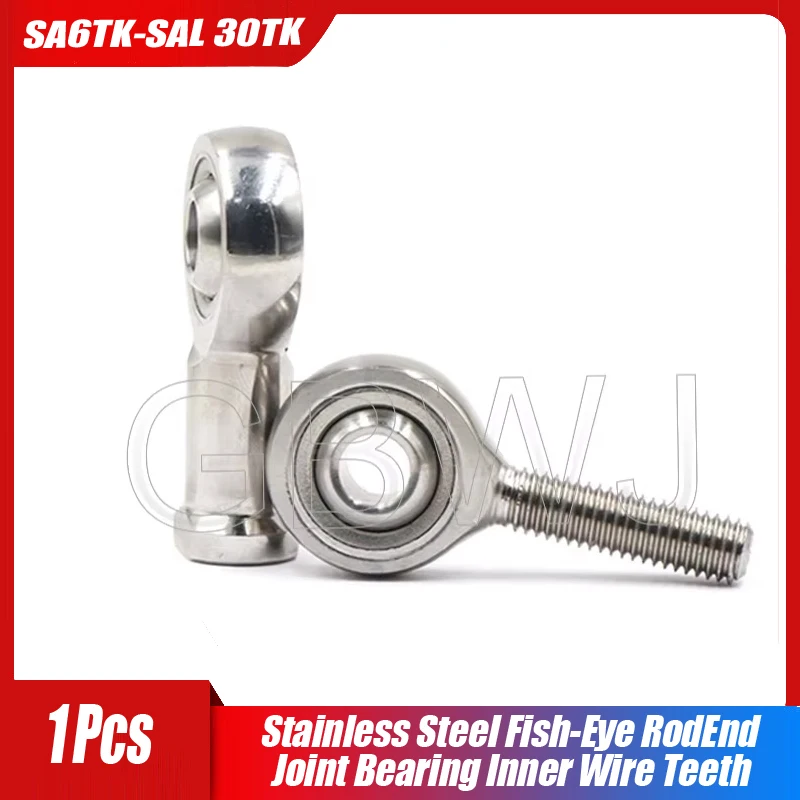 1Pcs SI Female Thread SA Male Thread Stainless Steel Fisheye Joint Rod Ends Bearings Connecting Rod Universal Joint Ball Head