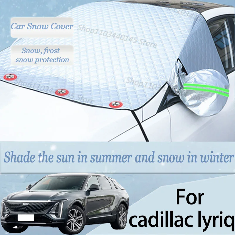 

For cadillac lyriq car Snow Windscreen, Snow, Frost, Dust and UV Visor, Winter car clothing, thick magnetic