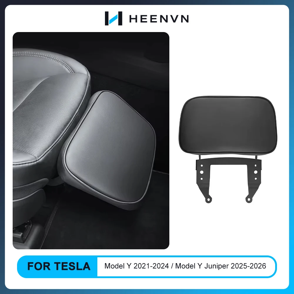 Heenvn Car Leather Electric Passenger Seat Leg Support Pad Seat Extension For Tesla Model Y Juniper 2025 2026 Model Y 2021-2024