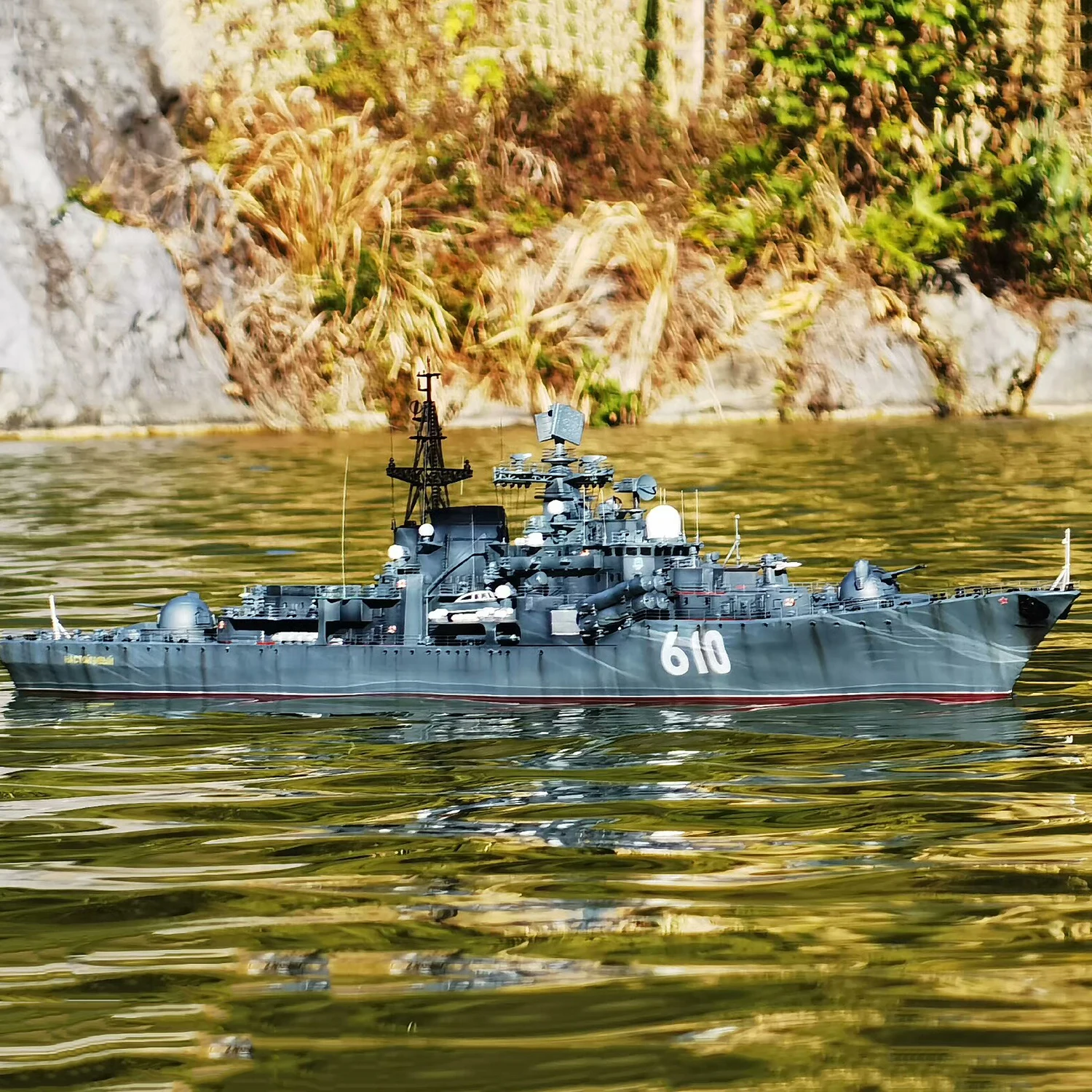 Barco rc 1/200, 80cm, destruidor de classe sovremenny, barco de controle remoto, motor duplo, barco rc, modelo rtr, brinquedo adulto