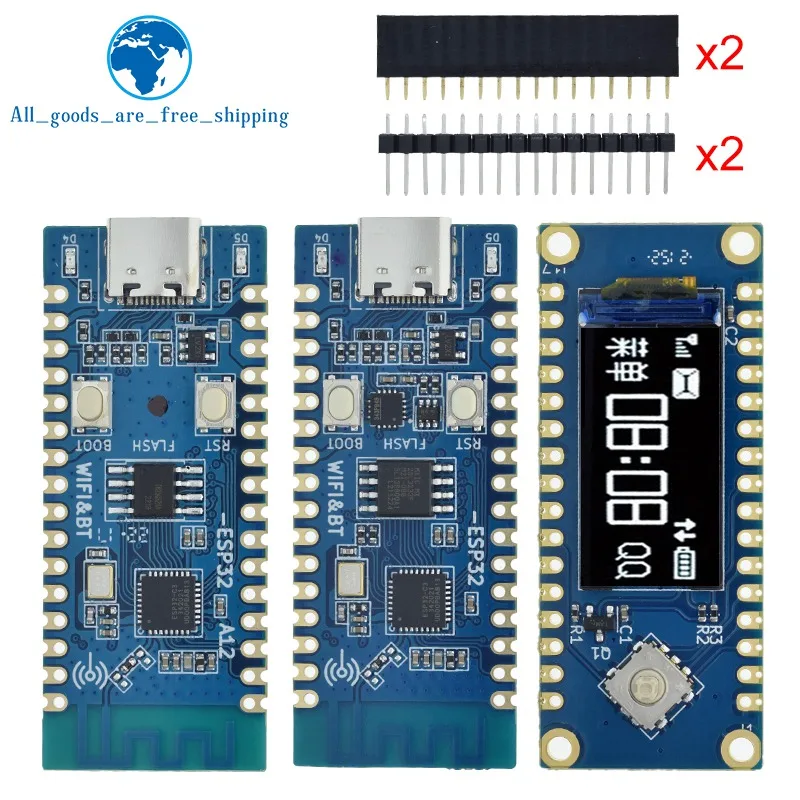 TZT ESP32 Development Board ESP32 C3 LCD CORE Board Onboard 2.4G Antenna 32Pin IDF WiFi + Bluetooth CH343P for Arduino 