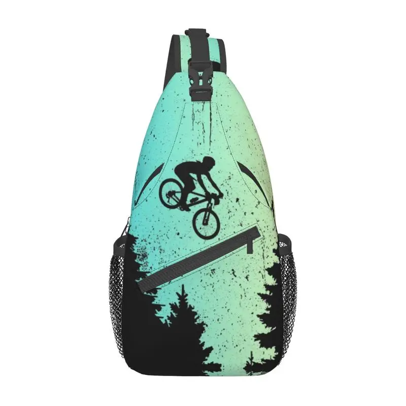 Mochila cruzada para bicicleta de montaña para hombre, bolso de hombro para el pecho, viaje y ciclismo