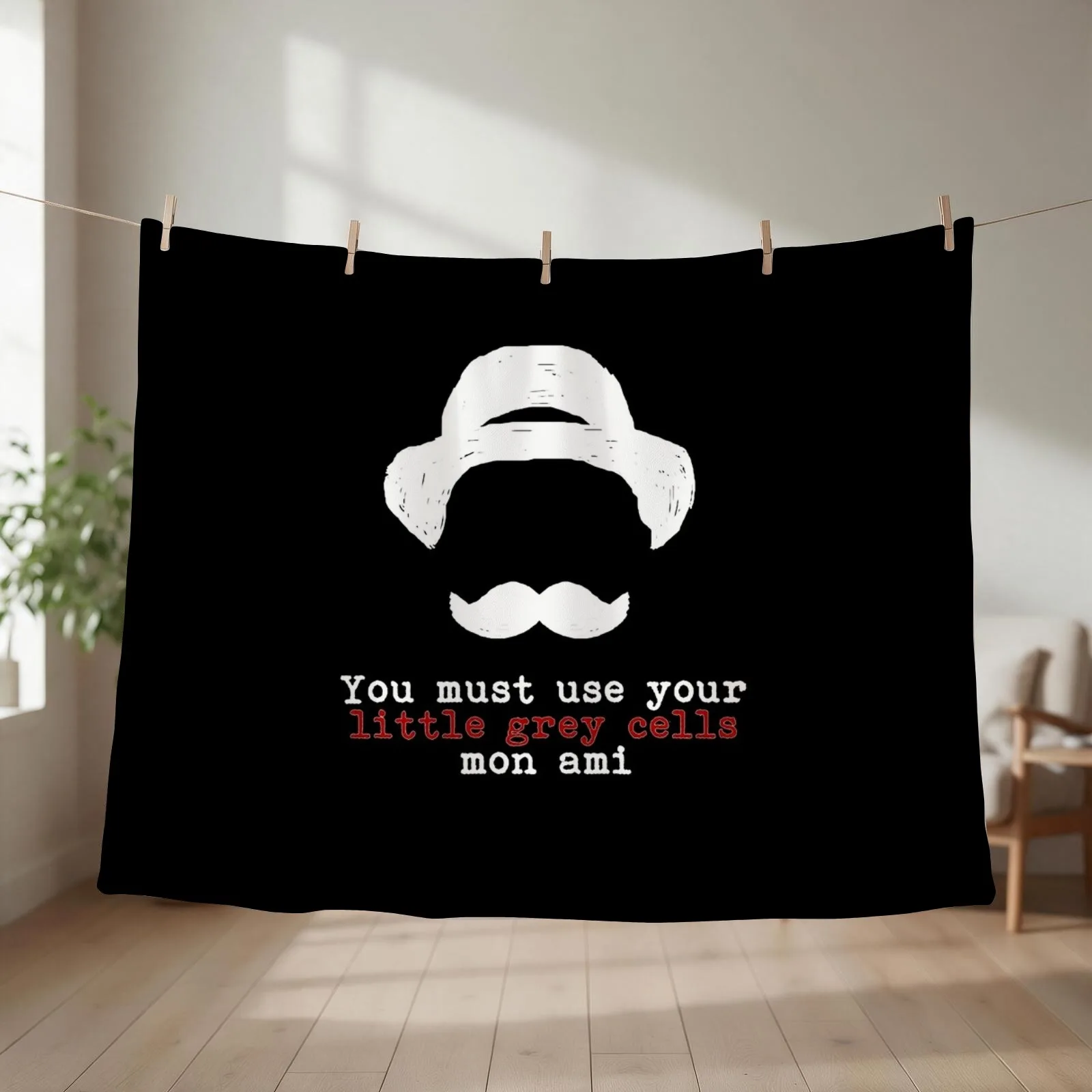 Agatha Christie Hercule Poirot Little Grey Cells Throw Blanket manga Luxury Thicken sofa bed Flannel Fabric Blankets