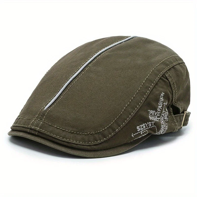 

Retro Solid Color Beret Unisex Adjustable Octagonal Hat for Spring Autumn Outdoor Travel Vintage Style Cap