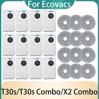 Ecovacs T30S 용 더스트 백, 콤보 액세서리 교체 예비 부품, Ecovacs Deebot T30S X2 콤보 걸레 천 걸레 패드 백