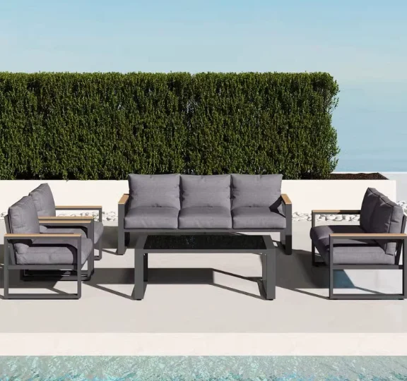 High Quality Modern Outdoor Furniture Garden Sofa Set & Coffee Table For Hotels Courtyards Parks Restaurants Beaches